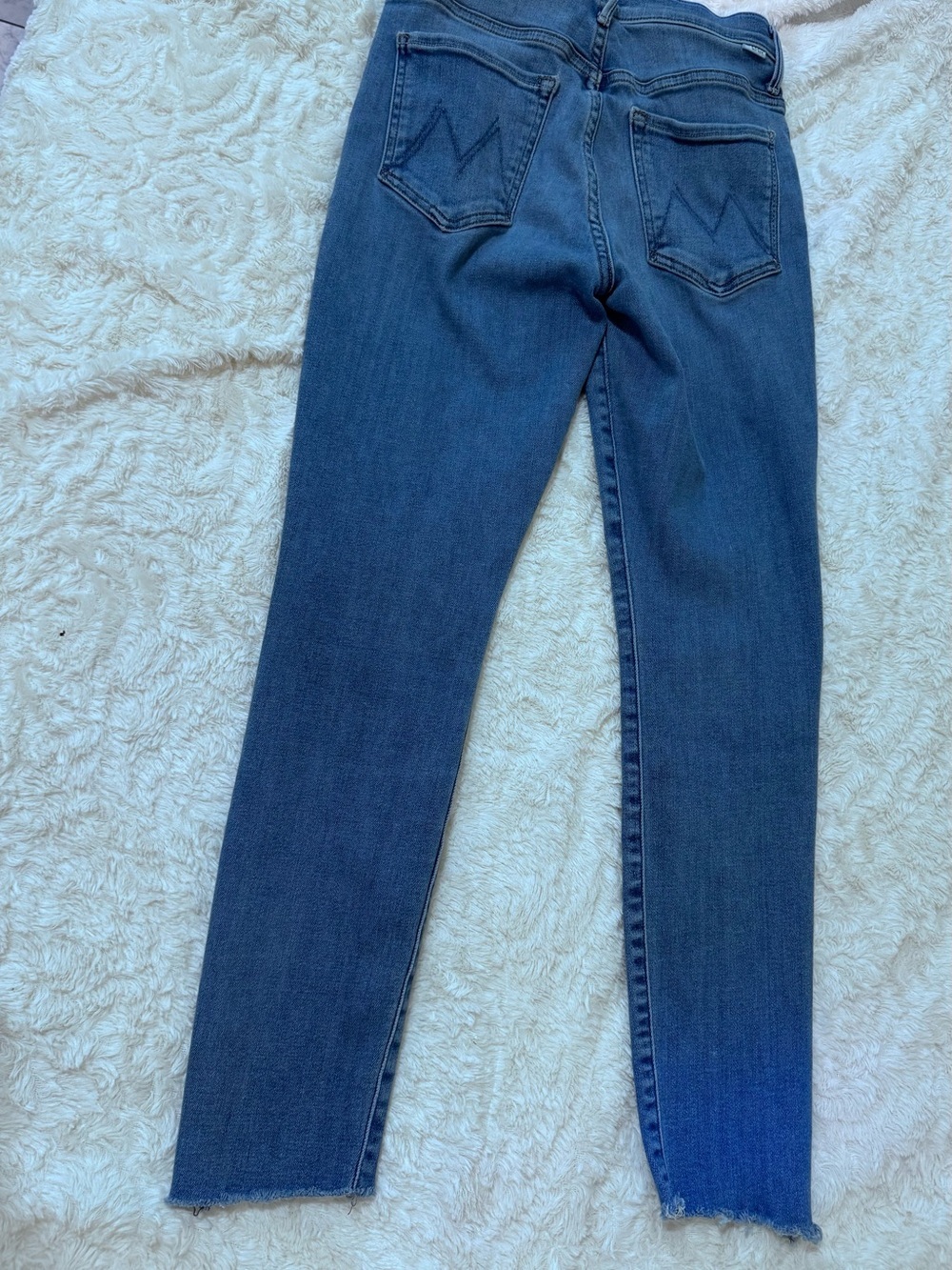 MOTHER Straight Leg Jeans in Medium Blue Wash - Picture 9 of 9